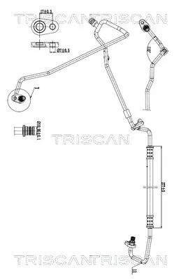 Hoge-/lagedrukleiding, airconditioning TRISCAN 9010 28046)