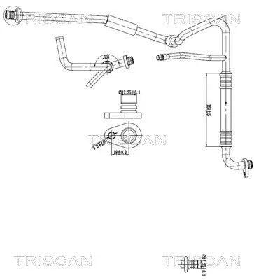 Hoge-/lagedrukleiding, airconditioning TRISCAN 9010 28069)