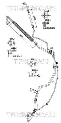 Hoge-/lagedrukleiding, airconditioning TRISCAN 9010 28093)