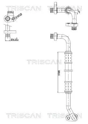 Hoge-/lagedrukleiding, airconditioning TRISCAN 9010 28103)