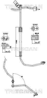 Hoge-/lagedrukleiding, airconditioning TRISCAN 9010 29031)