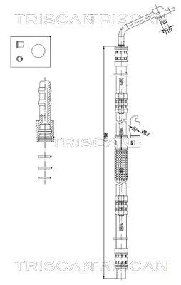 Hydraulische slang, stuurinrichting TRISCAN 8516 17001)
