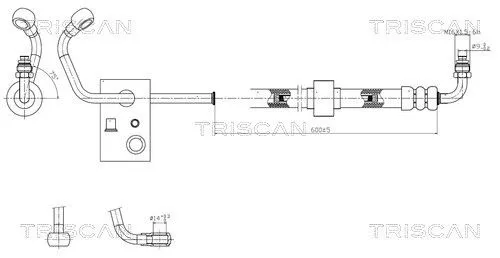 Hydraulic Hose, steering TRISCAN 8516 23008)