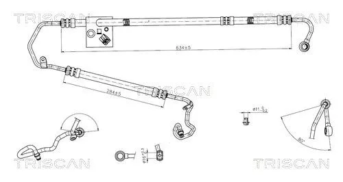 Hydraulische slang, stuurinrichting TRISCAN 8516 23011)