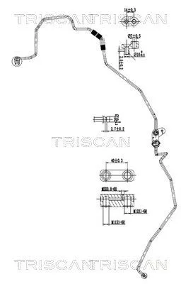 Hoge-/lagedrukleiding, airconditioning TRISCAN 9010 13001)