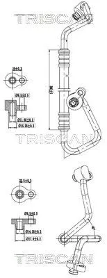 Hoge-/lagedrukleiding, airconditioning TRISCAN 9010 16010)