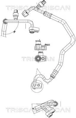 Hoge-/lagedrukleiding, airconditioning TRISCAN 9010 16026)