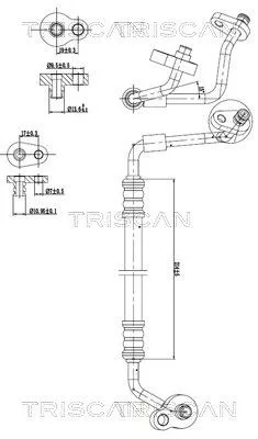 Hoge-/lagedrukleiding, airconditioning TRISCAN 9010 16040)