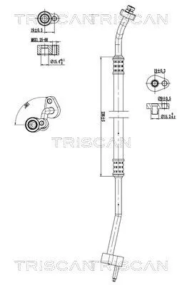 Hoge-/lagedrukleiding, airconditioning TRISCAN 9010 16042)