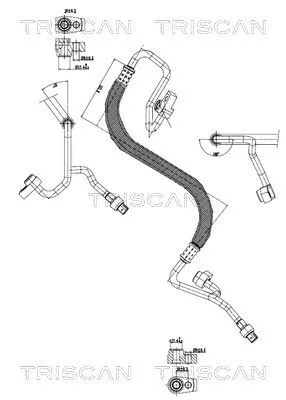Hoge-/lagedrukleiding, airconditioning TRISCAN 9010 16060)