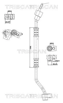 Hoge-/lagedrukleiding, airconditioning TRISCAN 9010 16062)