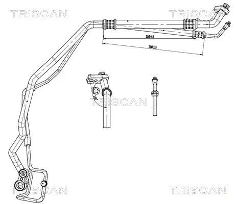 Hoge-/lagedrukleiding, airconditioning TRISCAN 9010 24013)