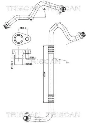 Hoge-/lagedrukleiding, airconditioning TRISCAN 9010 28009)
