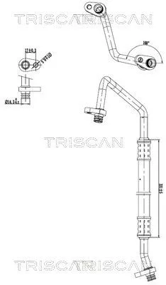 Hoge-/lagedrukleiding, airconditioning TRISCAN 9010 28057)