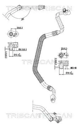 Hoge-/lagedrukleiding, airconditioning TRISCAN 9010 29010)