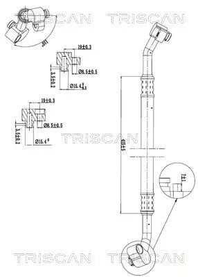 Hoge-/lagedrukleiding, airconditioning TRISCAN 9010 29011)