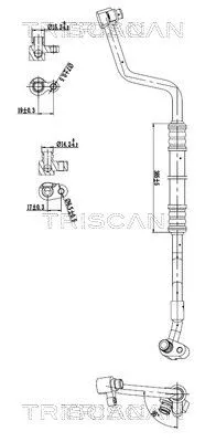 Hoge-/lagedrukleiding, airconditioning TRISCAN 9010 11005)