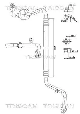 Hoge-/lagedrukleiding, airconditioning TRISCAN 9010 14002)
