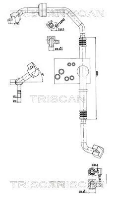 Hoge-/lagedrukleiding, airconditioning TRISCAN 9010 16004)