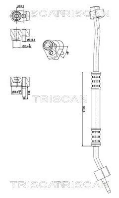 Hoge-/lagedrukleiding, airconditioning TRISCAN 9010 16057)