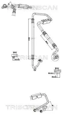 Hoge-/lagedrukleiding, airconditioning TRISCAN 9010 16063)