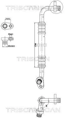 Hoge-/lagedrukleiding, airconditioning TRISCAN 9010 28005)
