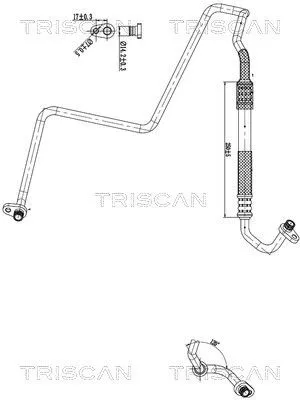 Hoge-/lagedrukleiding, airconditioning TRISCAN 9010 28012)