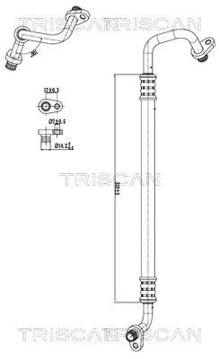 Hoge-/lagedrukleiding, airconditioning TRISCAN 9010 28054)