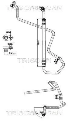 Hoge-/lagedrukleiding, airconditioning TRISCAN 9010 28072)