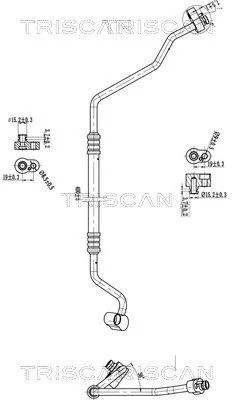 Hoge-/lagedrukleiding, airconditioning TRISCAN 9010 29005)