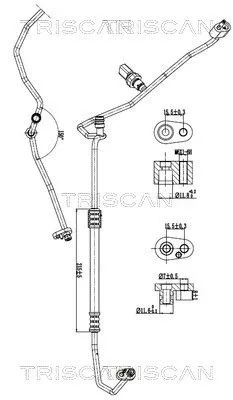 Hoge-/lagedrukleiding, airconditioning TRISCAN 9010 29030)