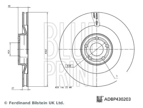 Remschijf BLUE PRINT ADBP430203)