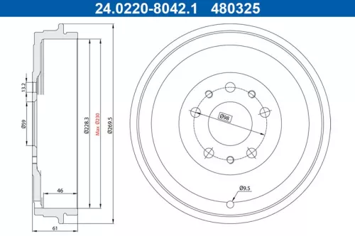 Remtrommel ATE 24.0222-8042.1)