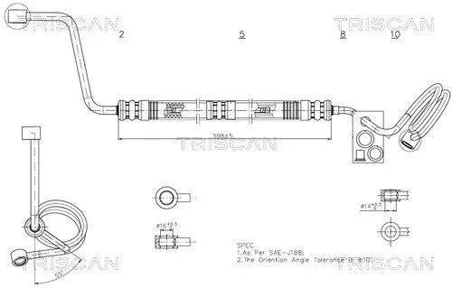 Hydraulische slang, stuurinrichting TRISCAN 8516 29037)