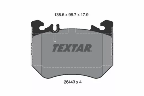 Remblokkenset, schijfrem TEXTAR 2644303)