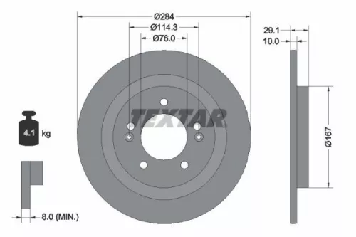 Remschijf TEXTAR 92352503)