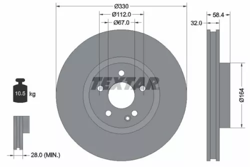 Remschijf TEXTAR 92279403)
