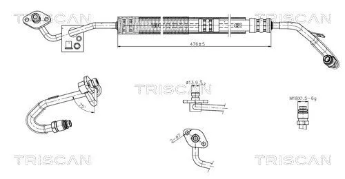 Hydraulische slang, stuurinrichting TRISCAN 8516 29061)