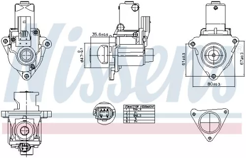 EGR-klep NISSENS 98510)
