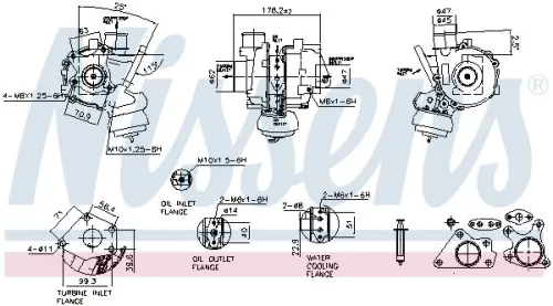 Oplader, opladen (supercharged/turbocharged) NISSENS 93550)