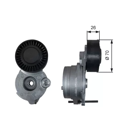 Riemspanner, V-geribbelde riem GATES T39333)