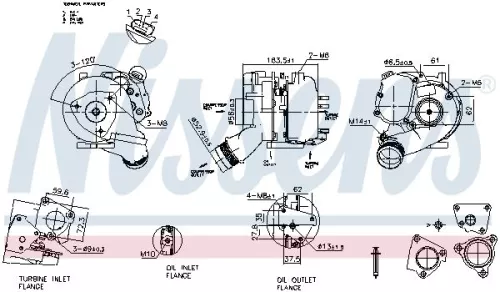 Oplader, opladen (supercharged/turbocharged) NISSENS 93280)