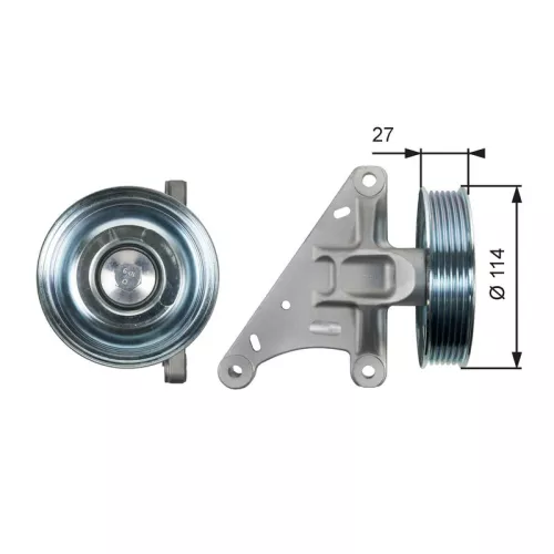 Ombuigings-/geleidingspoelie, V-geribbelde riem GATES T36429)