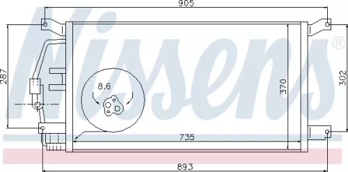 Condensor, airconditioning NISSENS 94797)