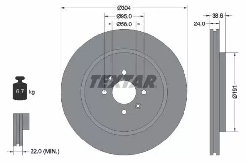 Remschijf TEXTAR 92170203)