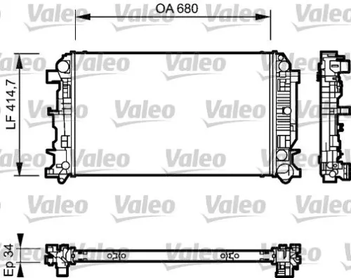 Radiator, motorkoeling VALEO 735089)