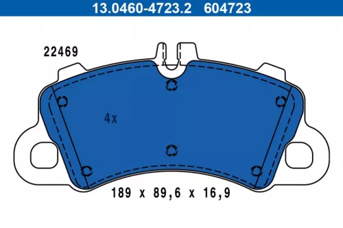 Brake Pad Set, disc brake ATE 13.0460-4723.2)