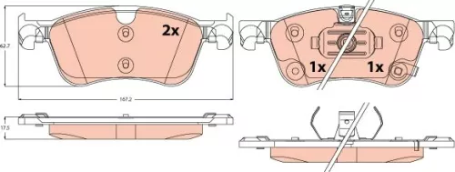 Brake Pad Set, disc brake TRW GDB2545)