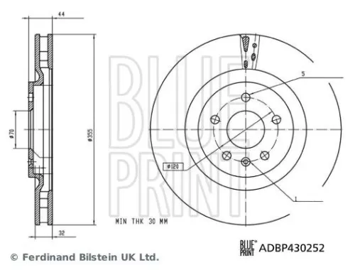 Remschijf BLUE PRINT ADBP430252)