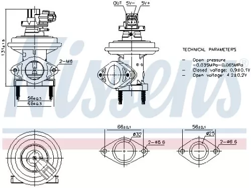 EGR-klep NISSENS 98480)